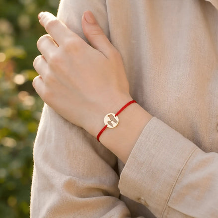 Brățară aur 14K bănuț tată și copil styling