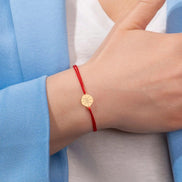 Brățară Aur 14K cu Șnur și Minge de Baschet – Cadou pentru Sportivi cu Garanție