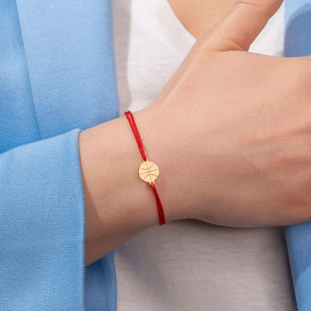 Brățară Aur 14K cu Șnur și Minge de Baschet – Cadou pentru Sportivi cu Garanție