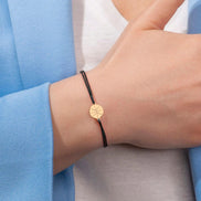 Brățară Aur 14K cu Șnur și Minge de Baschet – Cadou pentru Sportivi cu Garanție