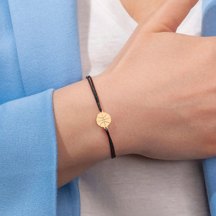 Brățară Aur 14K cu Șnur și Minge de Baschet – Cadou pentru Sportivi cu Garanție