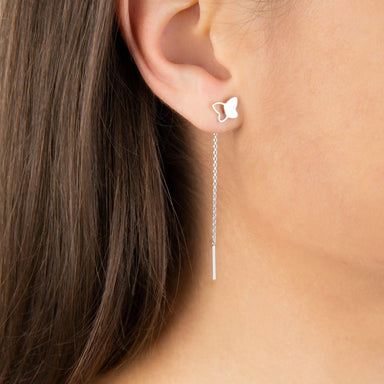 Cercei Lungi cu Fluture si Aripă Spartă