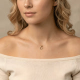Colier Aur 14K Inimă pe Fir Transparent – Model Floating