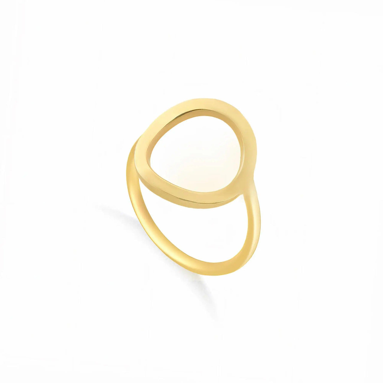 Inel aur 14K cu cerc gol stilizat (karma ring) — vedere principală