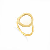 Inel aur 14K cu cerc gol stilizat (karma ring) — vedere principală